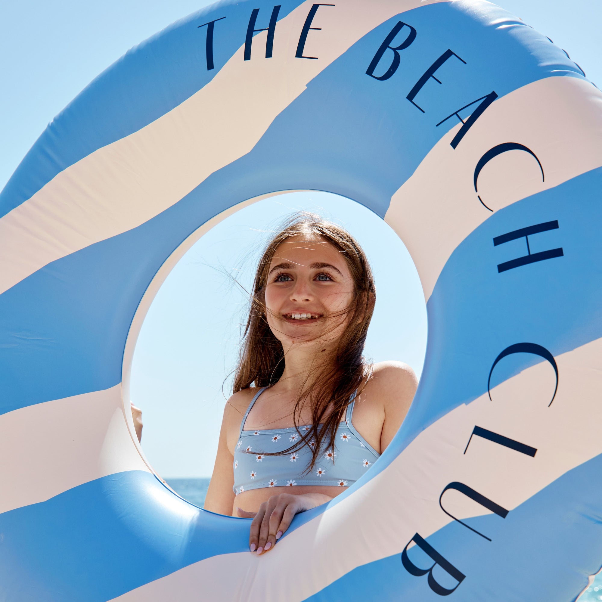 The beach club | Blauw/Witte Zwemband Ø 120 cm